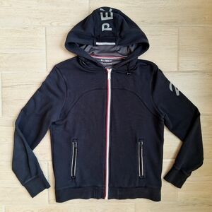 Four Laps x Peloton Men's Full Zip black Hooded Sweatshirt - Size Medium
